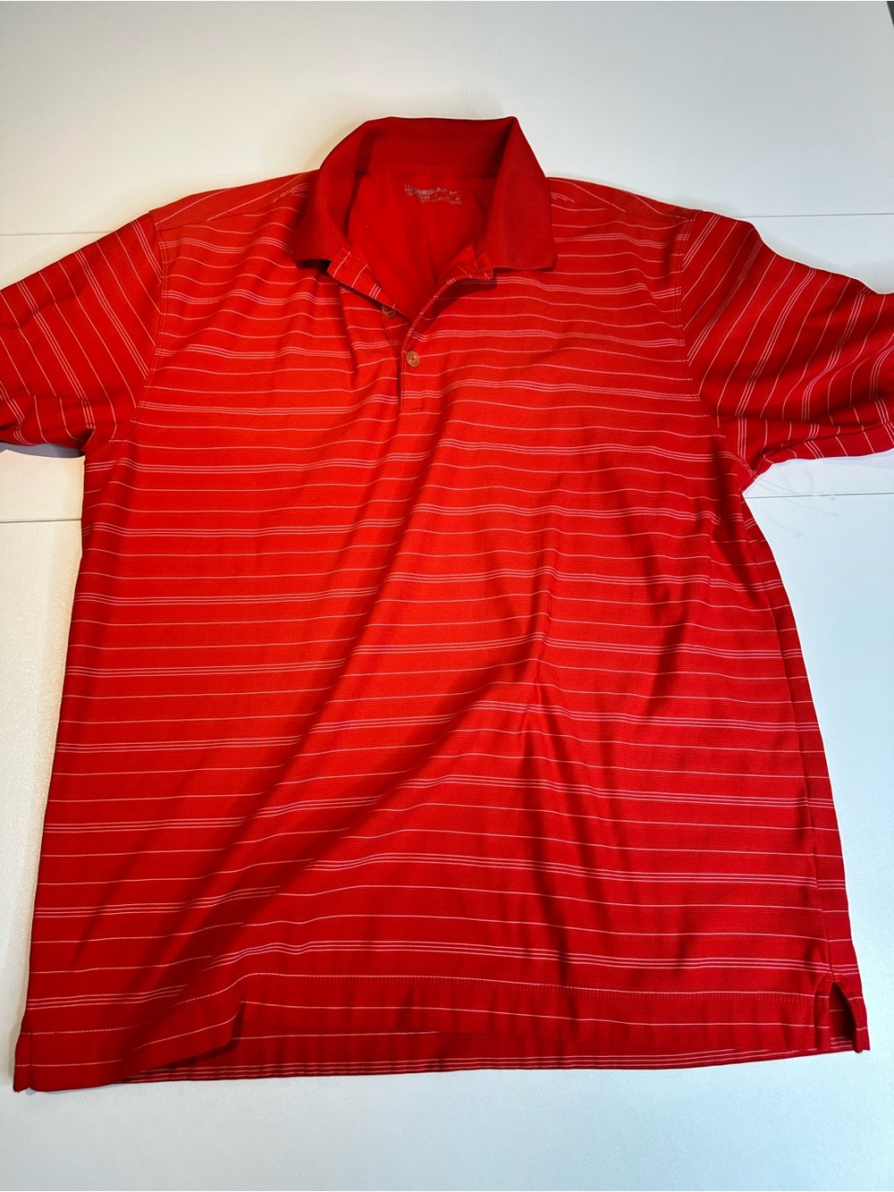 Nike Red Striped Men's Polo Shirt